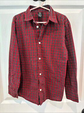 Boys Dockers Plaid Shirt in Red & Black
